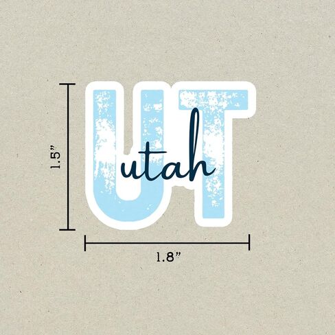 Utah State Travel Sticker, Multiple Colors, UT State Code, Vinyl Laptop Water Bottle Planner Journal Places I've Been, Luggage Decal (Green) in Saudi Arabia
