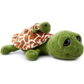 The Petting Zoo Mom and Baby Sea Turtle Stuffed Animal, Gifts for Kids, Pocketz Ocean Animals, Sea Turtle Plush Toy 12 inches