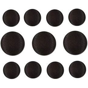 Nakpunar Black Satin Tuxedo Buttons Set - 8 Sleeve, 3 Suit Fronts