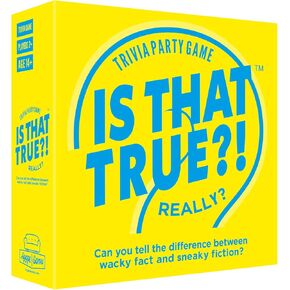 Hygge Games, is That True?! – Can You Tell The Difference Between Wacky fact and Sneaky Fiction? – Trivia Party Game, Yellow (21125)