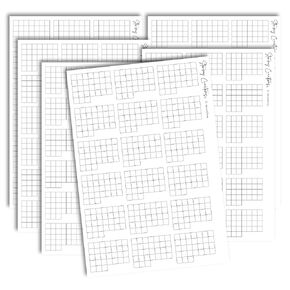 Monthly Habit Tracker Stickers for Planners and Journaling, 6 Sheets, 108 Stickers Per Pack