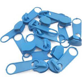 ECYC Ltd 50 Pieces #5 Zipper Sliders for Nylon Coil Zipper Repair, Metal Zipper Pull Replacement Slider Zipper Head for Sewing Tailor DIY Crafts Clothes Backpack Purses Bags Luggage, Mix Color
