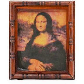 Odoria 1/12 Miniature Framed Wall Art Picture Painting Dollhouse Accessories, Mona Lisa