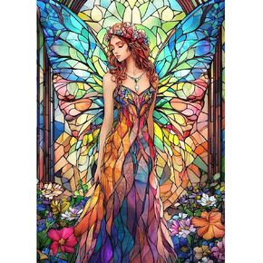 Lxmsja Ancient Buildings Diamond Art Kits for Adults, Waterfalls Diamond Painting Kits for Beginners, 5D DIY Full Drill Gem Art Crafts for Adults, Home Wall Decor 12x16 inch