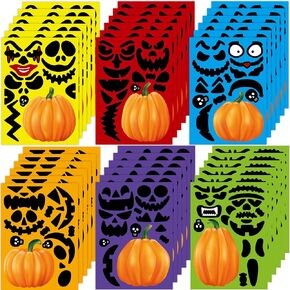 MISS FANTASY Halloween Pumpkin Stickers for Kids Halloween Decorations