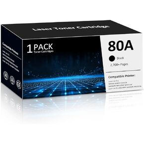 80A CF280A High Yield Toner Cartridge Compatible for HP 80A CF280A 80X CF280X Toner for HP Pro 400 M401A M401D M401N M401DNE MFP M425DN Laser Jet P2055 P2055DN P2035N Printer Ink Black 1-Pack