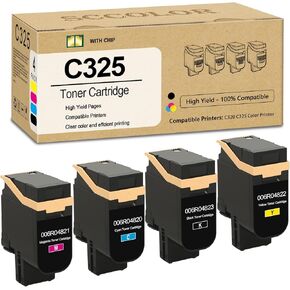 C325 Toner Cartridge High Yield 006R048230 006R04823 006R04821 006R04822 Black Cyan Magenta Yellow Replacement for Xerox C325 C320 Printer