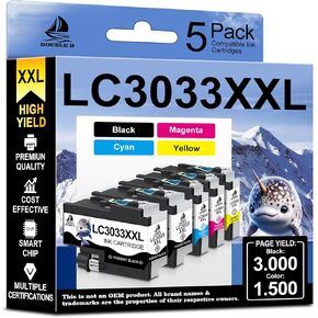 LC3033 Ink Cartridges Compatible Replacement for Brother LC3033 LC3033XXL 3033 LC3035 3035 for Brother MFC-J995DW MFC-J805DW MFC-J815DW MFC-J995DWXL MFC-J805DWX (2BK/C/M/Y, 5 Pack)