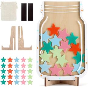 Reward Jar Magnetic, gliship Star Jar Reward System Magnetic Reward Jar for Classroom Board, Reward Jars for Kids Students for Classroom Home Behavior Management Tools Personalized Incentive