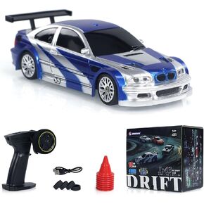 1/43 Scale Drift 4WD Racing Car RC Full Proportional 2.4g Mini Race Car Toy Gift Radio Control High Speed Model Hobby for Gift Without Gyro