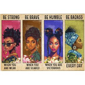 African American Jigsaw Puzzles Black Queen Girl Jigsaw Puzzles for Adults Fun Family Game Motivational Toy Educational