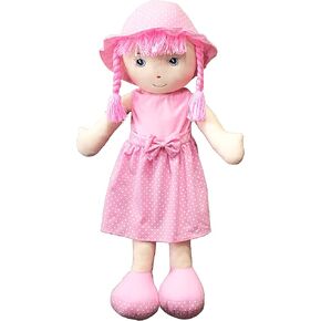 LOVE & HUG 36" Large Soft Doll Purple, Huggable Plush Doll with Embroidered face