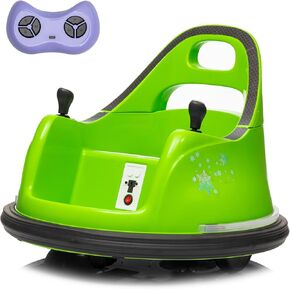 12V Electric Kids Car Ride On Bumpin Bumper Car for Boys and Girls, Electric Bumper Car Toy Gifts W/Parent Remote Control, 360° Spin, Music and Bright LED Lights, Dark Blue