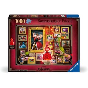 Ravensburger Disney Villainous:Queen of Hearts and Figurine 1000 Piece Jigsaw Puzzle for Adults - 12001111 - Handcrafted Tooling, Made in Germany, Every Piece Fits Together Perfectly