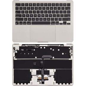 A3113 Complete Top Case for MacBook Air (13-inch, M3, 2024) 661-40227, 661-40228, 661-40229, 661-40230 (Space Gray)