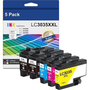 LC3035 BK/C/M/Y Ink Cartridge Set (5-Pack) Compatible for Brother LC3035XXL Ultra High Yield Ink Cartridges - Replacement for Brother MFC-J995DW MFC-J815DW MFC-J805DW Printer