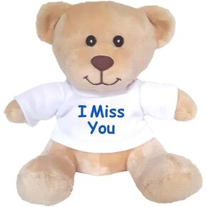 “I Miss You" Plush Teddy Bear - Super Cute 6" Small Plush Teddy Bear with Sweet Caring Message T-Shirt, Great for Gift, Gift Basket, Love, Military,Comfort a Friend