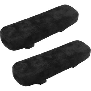 Coshar 2 Pack Arm Rest Covers with Memory Foam Replacement Foam Arms Rest for Office Gaming Chairs, Wheelchair(Black)