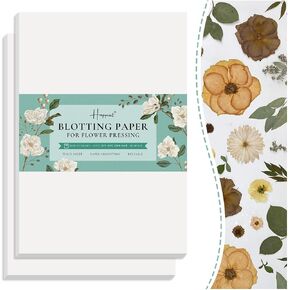 6 Sheets Blotting Paper for Flower Press, Large A4 Highly Absorbent and Reusable Blotter Paper for Flower Press Herbarium Paper Craft 7.9 x 11.8 inch Blotter Paper Sheets (6)