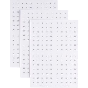 Erin Condren Date Dots Calendar Stickers, 12 Months of Date Dot Stickers, For Undated Planners, Agendas & Calendars, Clear Sticker Design