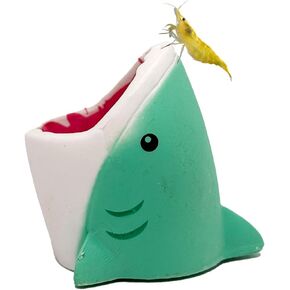 CTWPets Shark Head Aquarium Decoration, Resin Fish Tank Ornament, Miniature Model