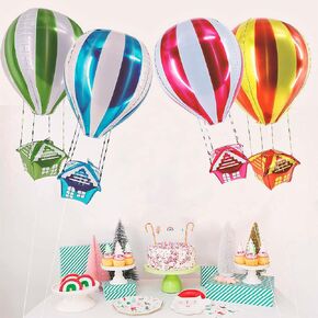 7 Pack Safari Animal Balloons - Jungle Theme Mylar Aluminum Foil Balloons for Birthday Party for Kids