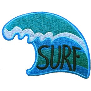 Surf Embroidered Iron On Sew On Patch Sea Wave Surfing Summer Beach Clothes DIY