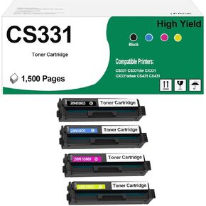 20N10K0 20N10C0 20N10M0 20N10Y0 Toner Cartridge Use for CS331 CS331dw CX331 CX331adwe CS431 CX431 Printers (4-Pack)