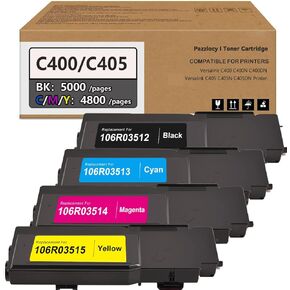 VersaLink C400/C405 High Yiled Toner 4-Pack Compatible for Xerox 106R03512 106R03513 106R03514 106R03515 for Xerox C400 C405 C400D C400DN C405DN C405N Printer(Black,Cyan,Magenta,Yellow)