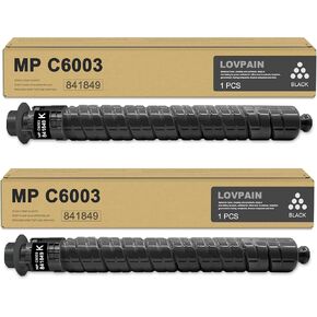 MP C6003 High Yield Black Toner Cartridge 2 Pack : MPC6003 841849 Toner Cartridge (Up to 33,200 Pages) Replacement for Ricoh MP C4503 MP C5503 MP C6003 Printer