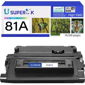 1PK Compatible Toner Cartridge Replacement for HP 81A CF281A Work with Laserjet Enterprise MFP M605 M604 M604N M604DN M605N M605DN M605X M630 M606 M630h M630dn Printer (Black, 10,500 Pages)