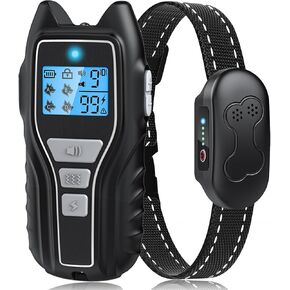 Dog Shock Collar - 2000FT Dog Training Collar with Remote, IPX7 Waterproof E Collar for Dogs with 4 Safe Training Modes Beep Vibration Shock Flashlight Perfect for Small Medium and Large Dogs