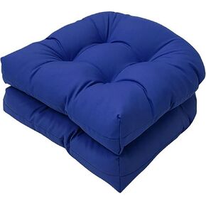 All-Weather Waterproof Chair Cushions Set of 2, Ultra-Soft U-Shaped Seat Pads for Indoor & Outdoor Use, Patio Garden Furniture and Home Office Decor(Purple)