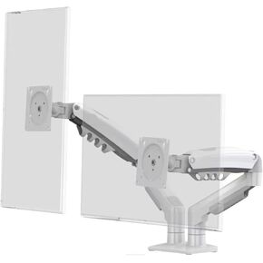 F160 Monitor Stand Dual Screen Non-Hole Base Universal Telescopic Rotating Lifting and Heightening Bracket(F160White)