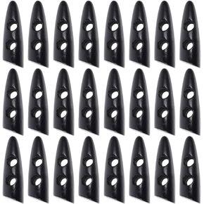 EXCEART 50pcs Shaped Wooden Coat Buttons for Sewing Decorative Horn-Style Buttons for Sweaters Jackets Clothing Easy to Sew for