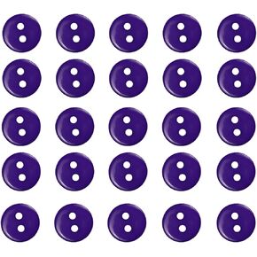 pson 20PCS 0.4Inch Round Sewing Buttons, Purple Resin 2-Hole Small Buttons for Crafts, DIY, Clothing, Fastener