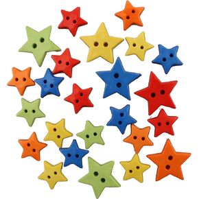 Buttons Galore Craft & Sewing Buttons - Stars - 3 Packs (60 Buttons)