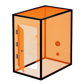 Monport Fiber Laser Engraver Enclosure, 720 * 470 * 800mm Integrated Acrylic Machine Cover, for Laser Isolation, Smoke Isolation, Noise Reduction, and Eye Protection