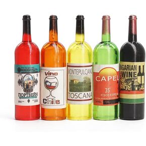 Odoria 1/6 Miniature Wine Bottles 5Pcs Dollhouse Decoration Accessories