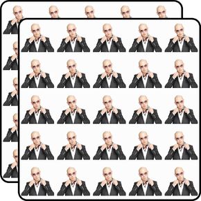 Pitbull - Mr Worldwide Scrapbook Stickers Vinyl Decals 1" Size – 50-Pack for Journals, Cards, Crafts