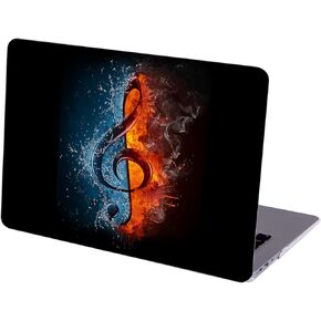 Compatible with MacBook Pro 13 inch, Hard Protective Shell with Keyboard Cover (M1 A2338 A2289 A2251 A2159 A1989 A1706 A1708, 2016-2020 Release) - Fire Music Note - MC10197