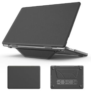 Laptop Case for MacBook Pro 16 2021/2023(A2485 M1 Pro/M1 Max/A2780/M3 A2991),Premium Leather + PC Hard Slim Clip on Cover Case Full Protection Shell W Magnetic Stand,Pink