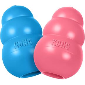 KONG Small Dog Puppy Teething Toy - Colors May Vary (2 Pack)