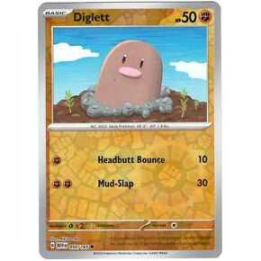 Pokemon - Diglett 050/165 - Pokemon 151 - Reverse Foil - Single Card