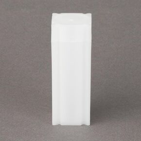 (10) Coinsafe Brand Square White Plastic (Nickel) Size Coin Storage Tube Holders