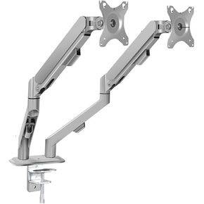 Monitor Dual-Screen Splicing Bracket Desktop Computer Display Cantilever Without Punching up and Down Lifting Rotating Mechanical arm(Gray)