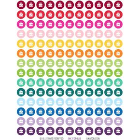 Monthly Planner Stickers Rainbow Cake Stickers Planner Labels Compatible with Erin Condren Vertical Life Planner