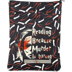 CMNIM Michael Merchandise Gifts Reading Because Murder is Wrong Book Sleeve Michael Fans Horror Book Cover Protector