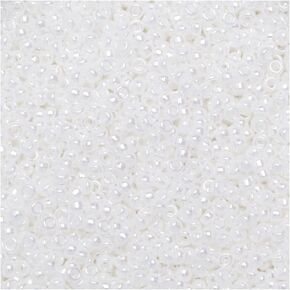 Miyuki Round Seed Bead Size 15/0 8.2g White Pearl