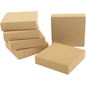 Aquarium Filter Media Bio Ceramic Brick Bio Filter Media for Marine and Freshwater Aquarium Canister Filter Pond Fish Tank, 6 Pack (4" x 4" x 1")